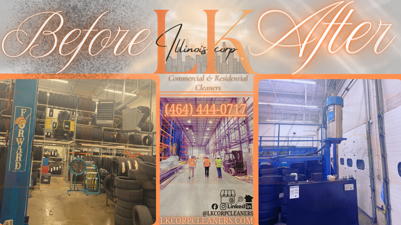 Joliet, IL – Factory floor transformation: our team degreased and polished a local plant, making it safe and spotless for the next shift.