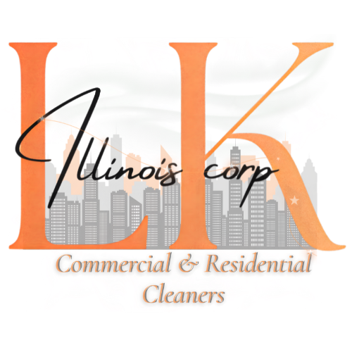 LK Corp Cleaners Logo -- Professional Cleaners for both Commercial Cleaning and Residential Cleaning.